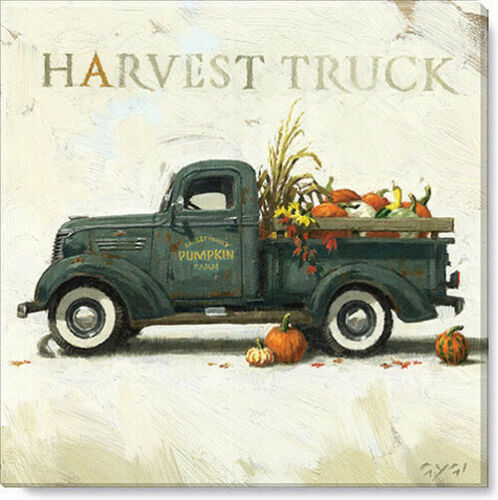 Farm Harvest Truck Canvas Wall Art Made in USA 20" Giclee