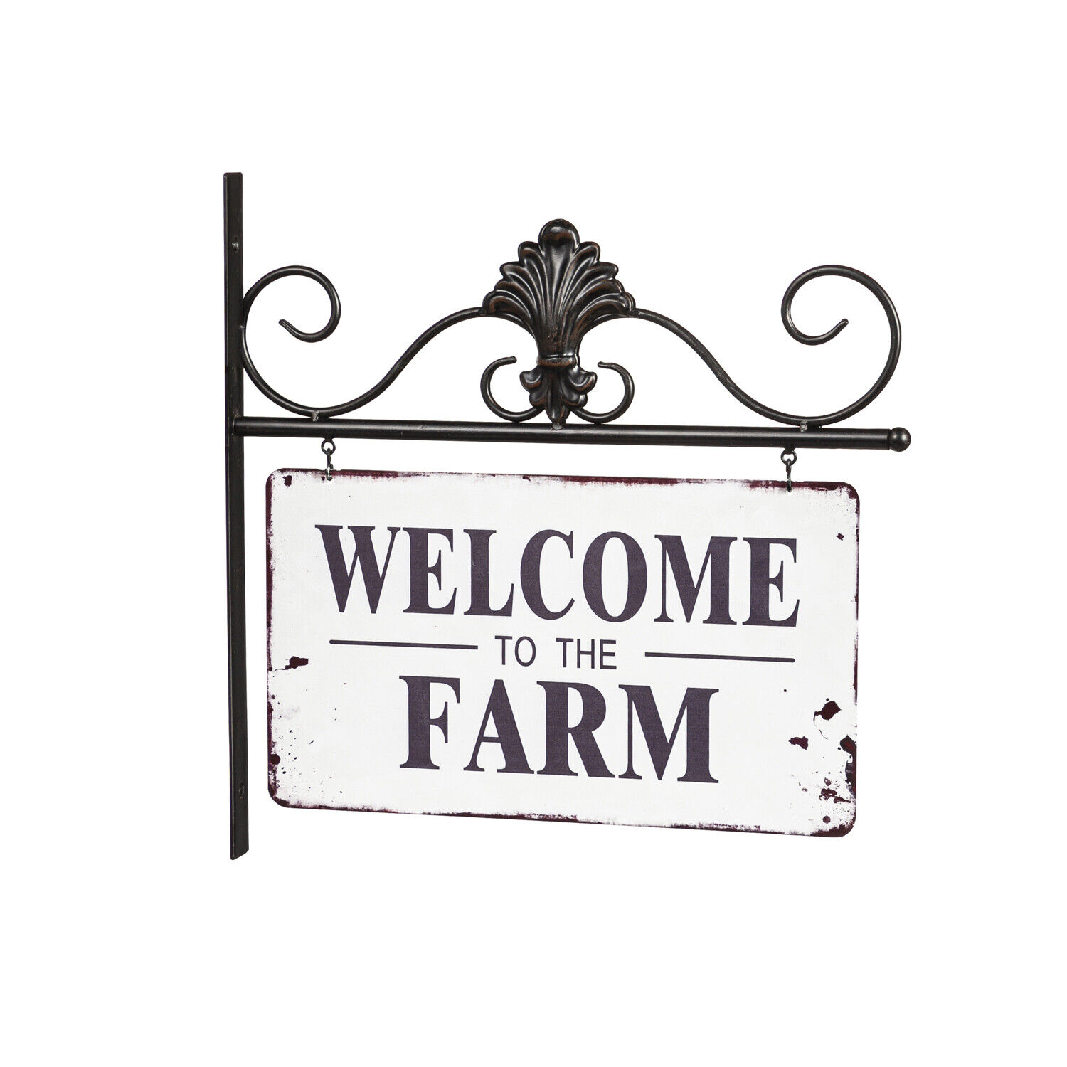 Welcome to the Farm Hanging Sign Outdoor Metal