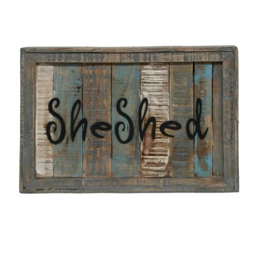 She Shed Sign Wood Plank