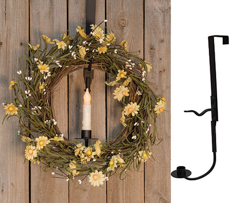 Wreath and Candle Holder Metal
